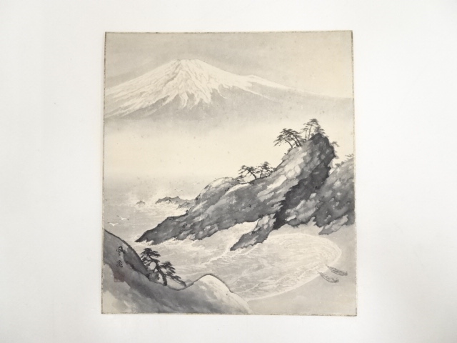 JAPANESE SHIKISHI / HAND PAINTED / Mt. FUJI 